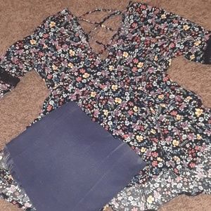 Womans floral outfit